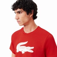 Lacoste Sport Rosso Bianco Maglietta  Offerta + Economico