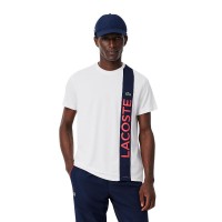 Lacoste Sport Ultra Dry Maglietta Blu Navy Bianco