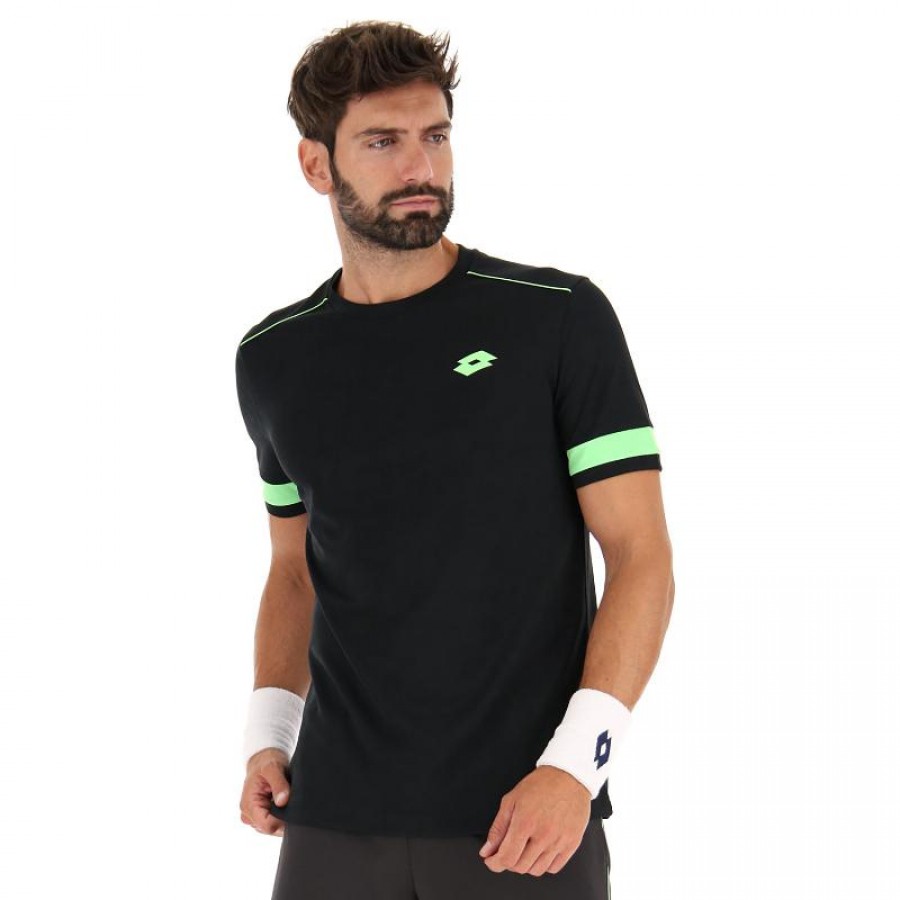 T-shirt Lotto Superrapida V Nero Verde Mela