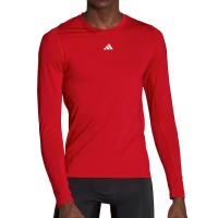 Adidas Techfit Maglietta Manica Lunga Rosso