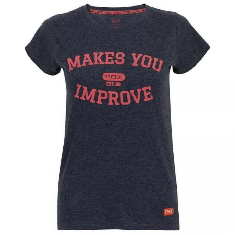 Nox Basic Navy Blu Maglietta Donna  Offerta + Economico