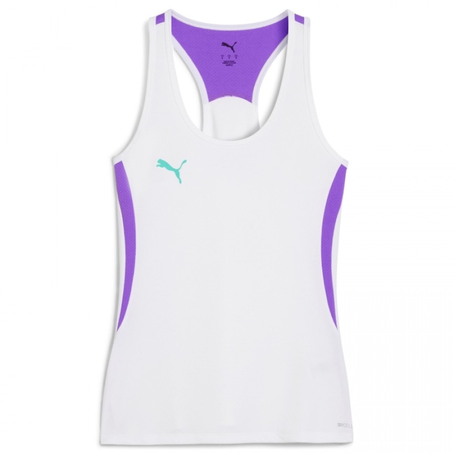 Puma Individual Bianco Lilla Maglietta Donna  Offerta + Economico