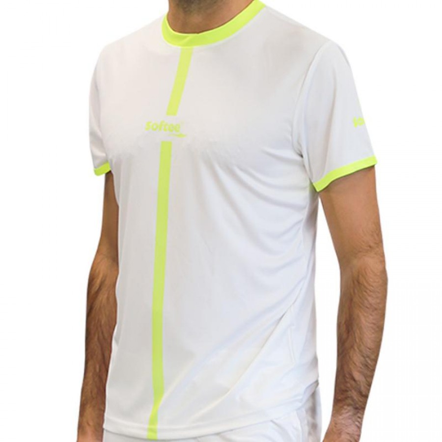 Softee Tipex Bianco Giallo Fluorescente Junior Maglietta  Offerta + Economico