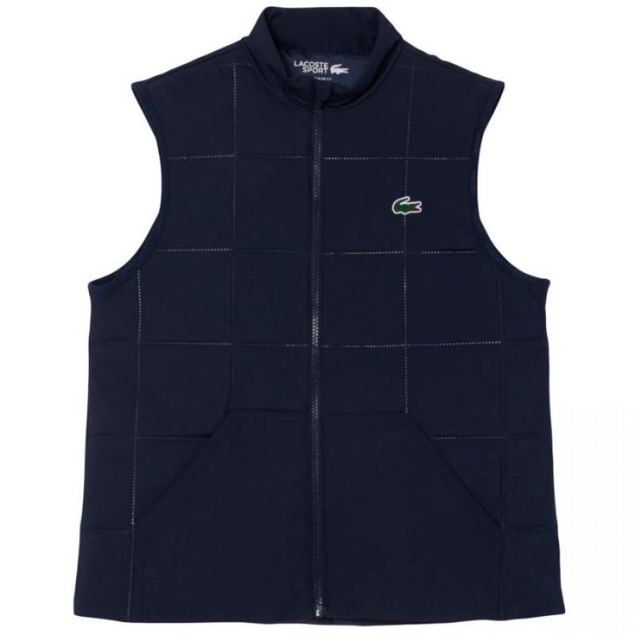 Chaleco Lacoste Regular Fit Azul Marino Mujer  Offerta + Economico