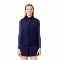 Lacoste Slim Fit Blu Navy Bianco Gilet Donna  Offerta + Economico