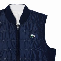 Lacoste Slim Fit Blu Navy Bianco Gilet Donna  Offerta + Economico