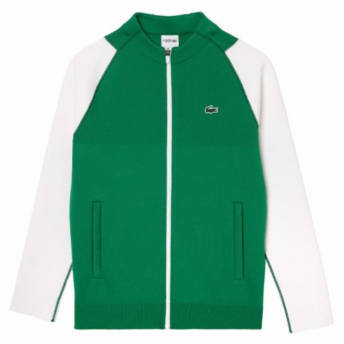 Giacca Lacoste Novak Djokovic Verde Bianco