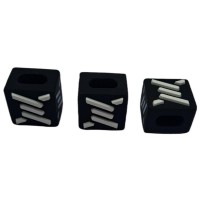 Chiusura con cordino costrittore nero 3 unità