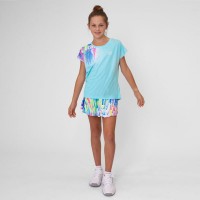 Falda Bidi Badu Melbourne Stampato Ondulato Aqua Mix Junior  Offerta + Economico