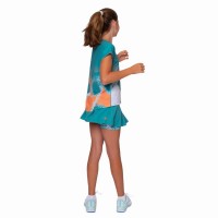 Falda Bidi Badu Melbourne Stampato Ondulato Petroleo Naranja Junior