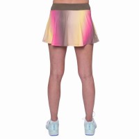 Falda Bidi Badu Spectrum Marron Ondulato Stampato Amarillo