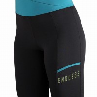 Endless Cross Pocket Leggings Petrolio Nero  Offerta + Economico