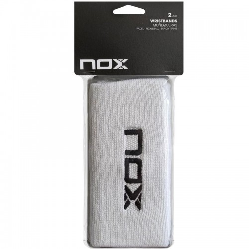 Munequeras Nox Long Logo Bianco Nero 2 Unita
