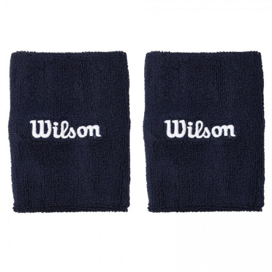 Braccialetti Wilson Wide Terry Blu Navy 2 Unità  Offerta + Economico