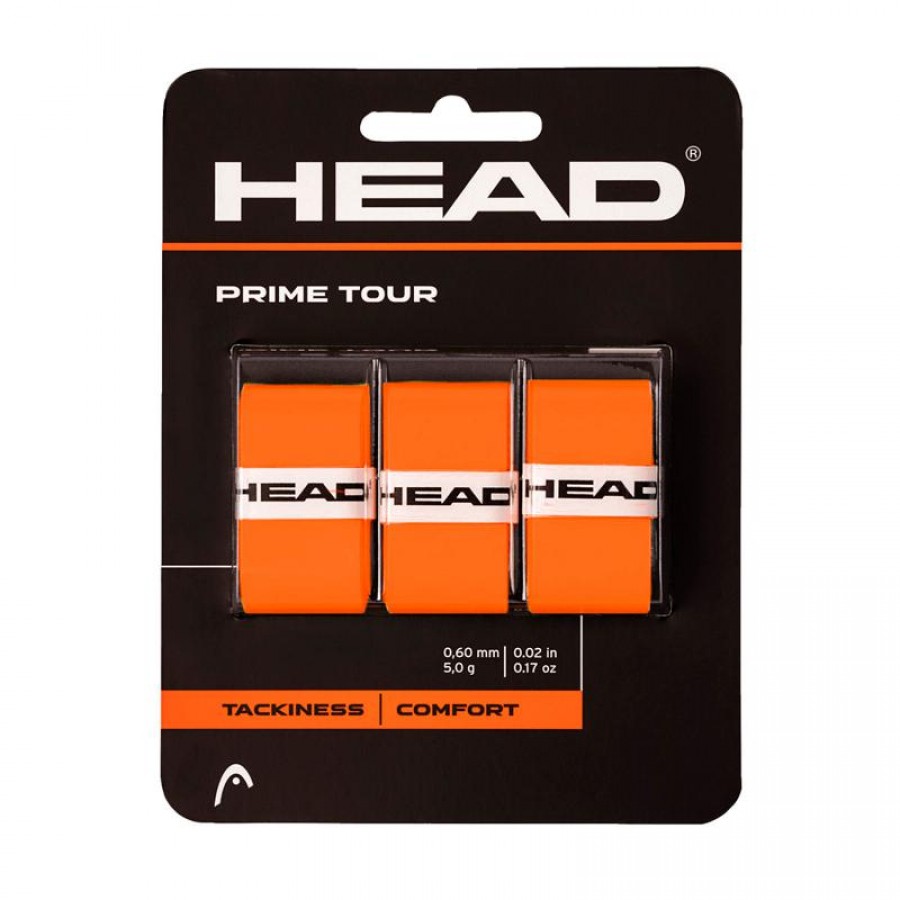 Overgrip Head Prime Tour Arancione 3 Unita  Offerta + Economico