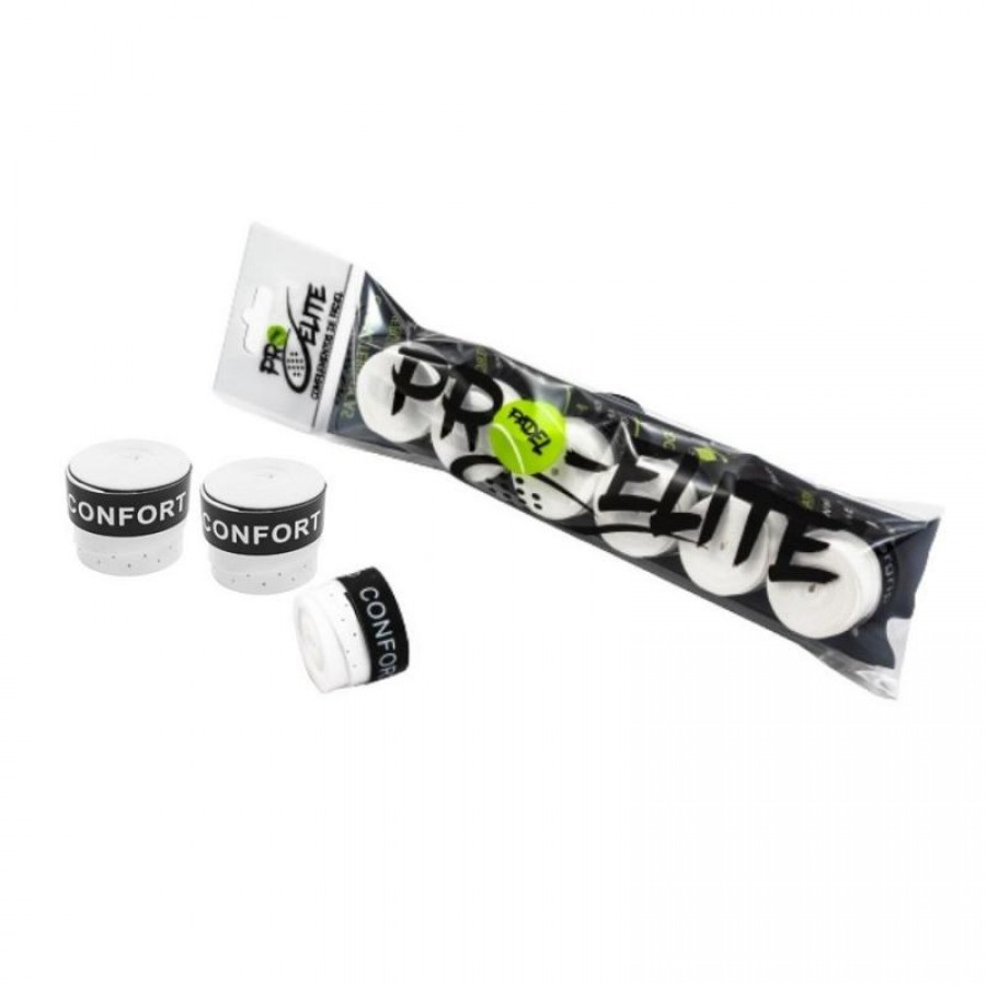Overgrip Pro Elite Comfort Traforato Bianco 6 Unità