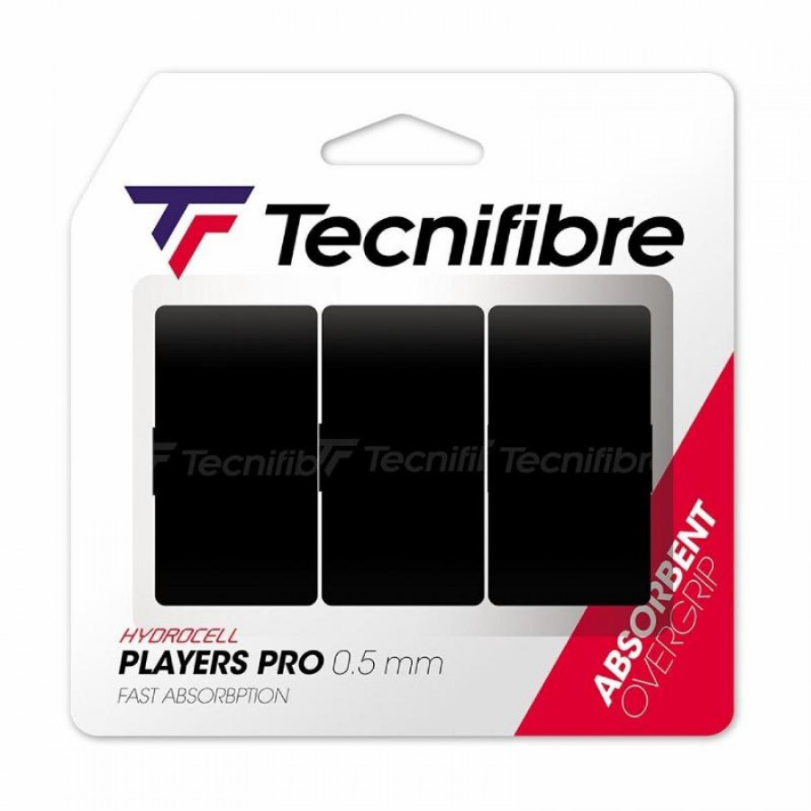 Tecnifibre Players Pro Black Overgrips 3 unita  Offerta + Economico