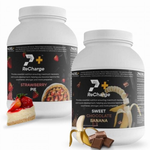 Confezione Bote Padel Performance ReCharge Fresa y Chocolate Banana