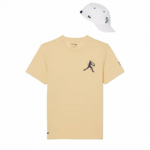 Pacca Lacoste Maglietta Novak Djokovic Cappello Giallo e Bianco