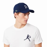 Pack Lacoste Novak Djokovic T-shirt bianca e cappellino blu scuro