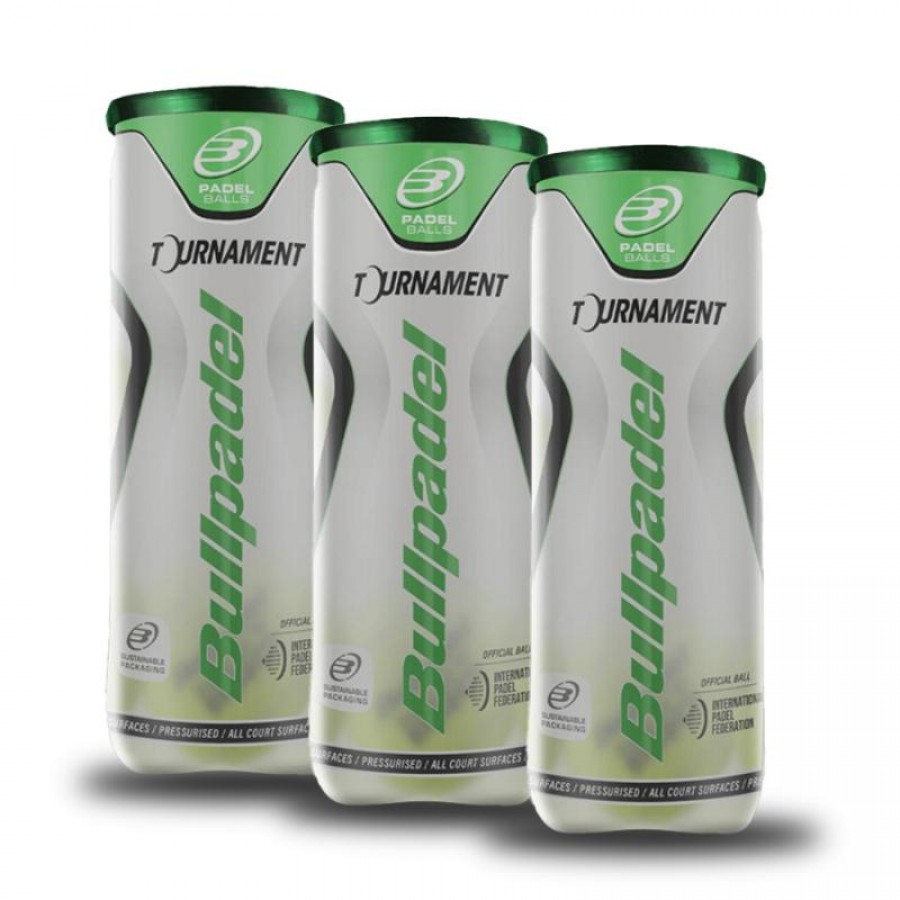 Pacchetto di 3 pentole di palle Bullpadel Tournament Pro  Offerta + Economico