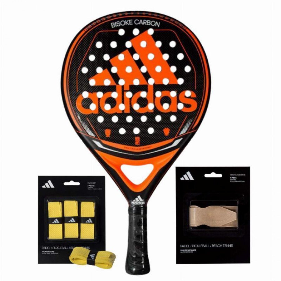 Pacchetto racchette Adidas Bisoke Carbon con overgrip e protezione  Offerta + Economico