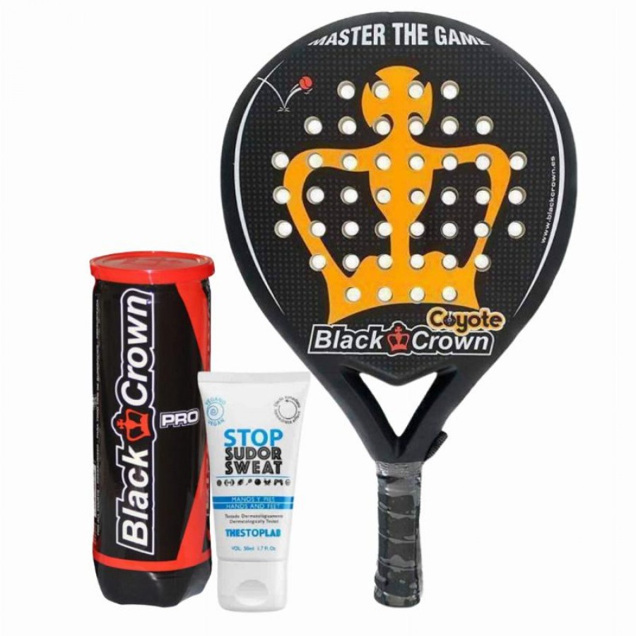 Confezione di pala Coyote Black Crown con magnesio e palline  Offerta + Economico