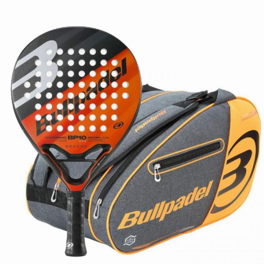 Pack Racchetta Bullpadel BP10 EVO 2023 e borsa da padel Bullpadel arancione   Offerta + Economico
