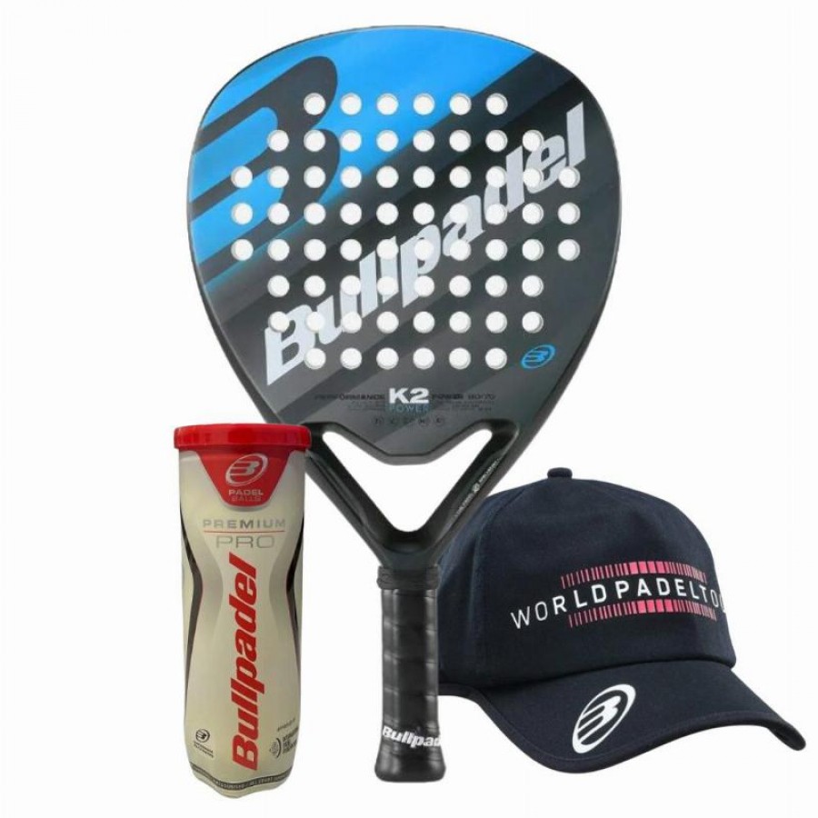 Pacchetto racchette Bullpadel K2 Power 2023 con tappo e palline  Offerta + Economico