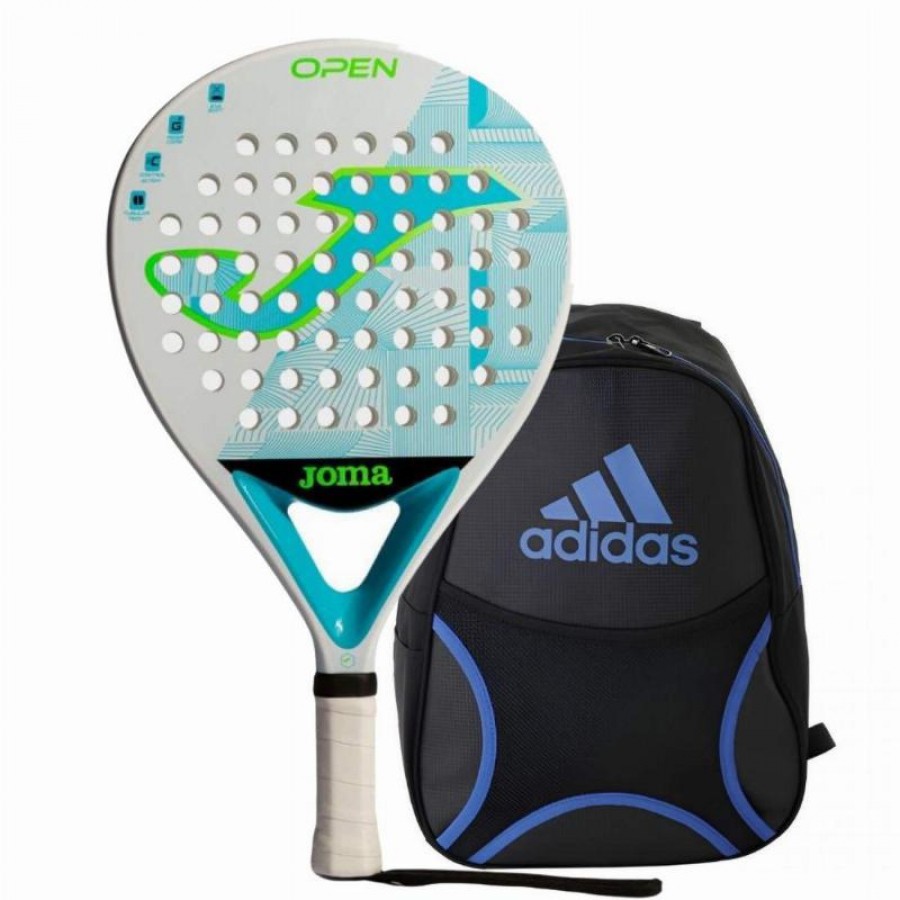 Pack Joma Open Pagaia Turchese Fluo Bianco con Zaino   Offerta + Economico