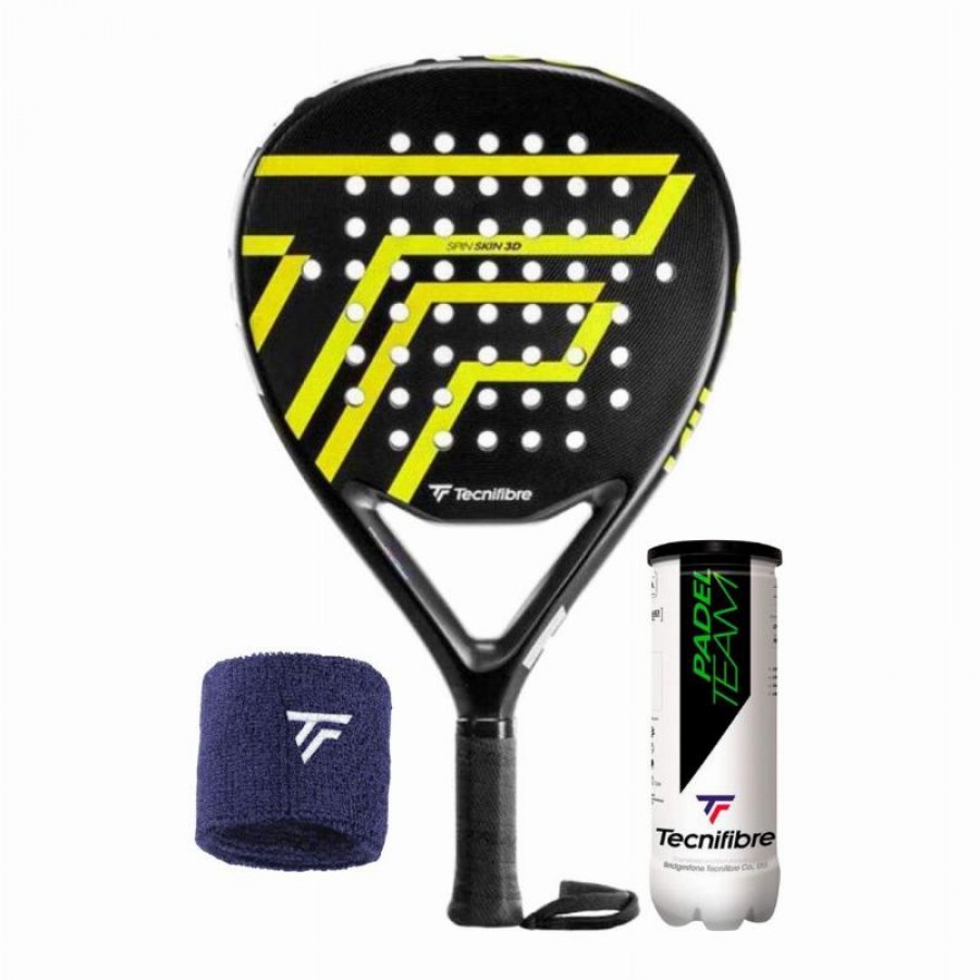 Pack Tecnifibre Wall Breaker 360 Racchetta con Polsino e Palle