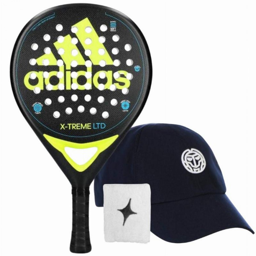 Pack Racchetta Adidas X-Treme Lime Black con Cappellino e Polsino   Offerta + Economico