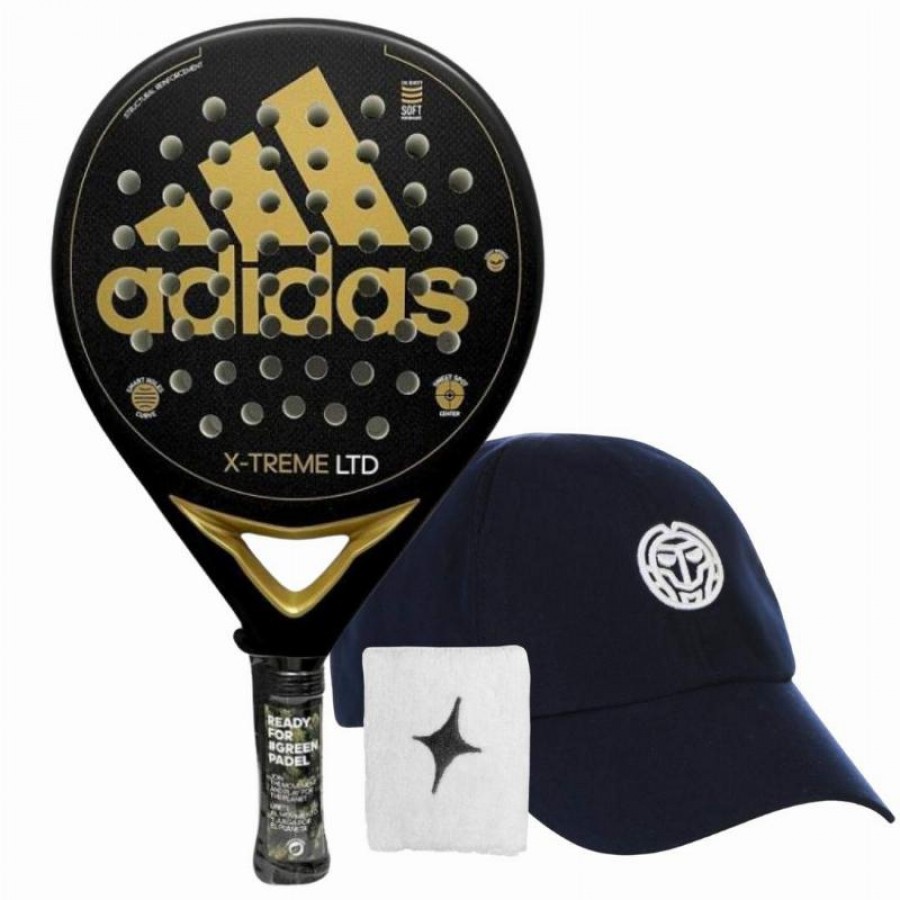 Pack Adidas X-Treme Racchetta Oro Nero con Cappellino e Polsino  Offerta + Economico