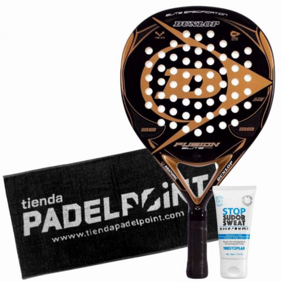 Dunlop Fusion Elite Pro Gold Paddle Pack con asciugamano e magnesio  Offerta + Economico