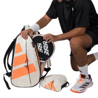 Borsa Padel Adidas Multigame 3.5 Bianca Arancione con Gesso