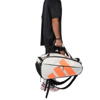 Borsa Padel Adidas Multigame 3.5 Bianca Arancione con Gesso