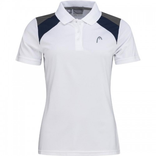 Head Club 22 Polo da donna bianca blu navy