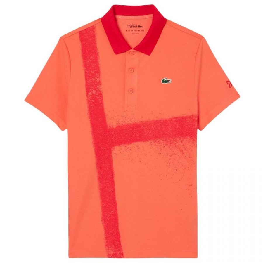Polo Lacoste Novak Djokovic Ultra Dry Naranja Rojo  Offerta + Economico