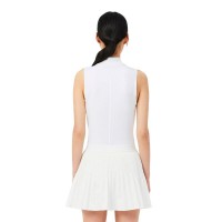 Polo Lacoste Blanco Mujer Ultra Dry Senza maniche
