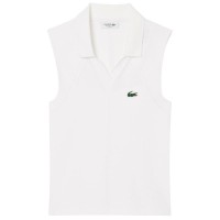 Polo Lacoste Tight Fit Blanco Mujer  Offerta + Economico