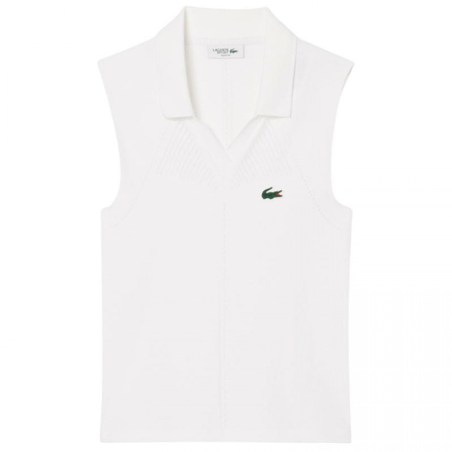 Polo Lacoste Tight Fit Blanco Mujer  Offerta + Economico