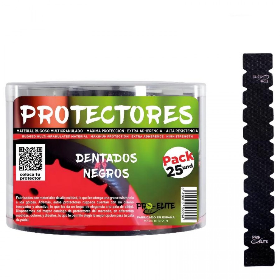 Pro Elite Protettore Nero Dentato 25 Unità