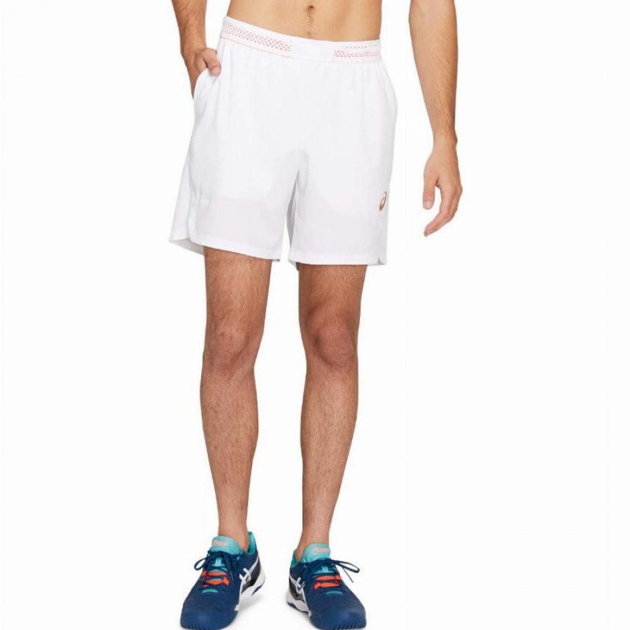 Pantaloncini Asics Tennis 7In Bianco Brillante Rosso  Offerta + Economico
