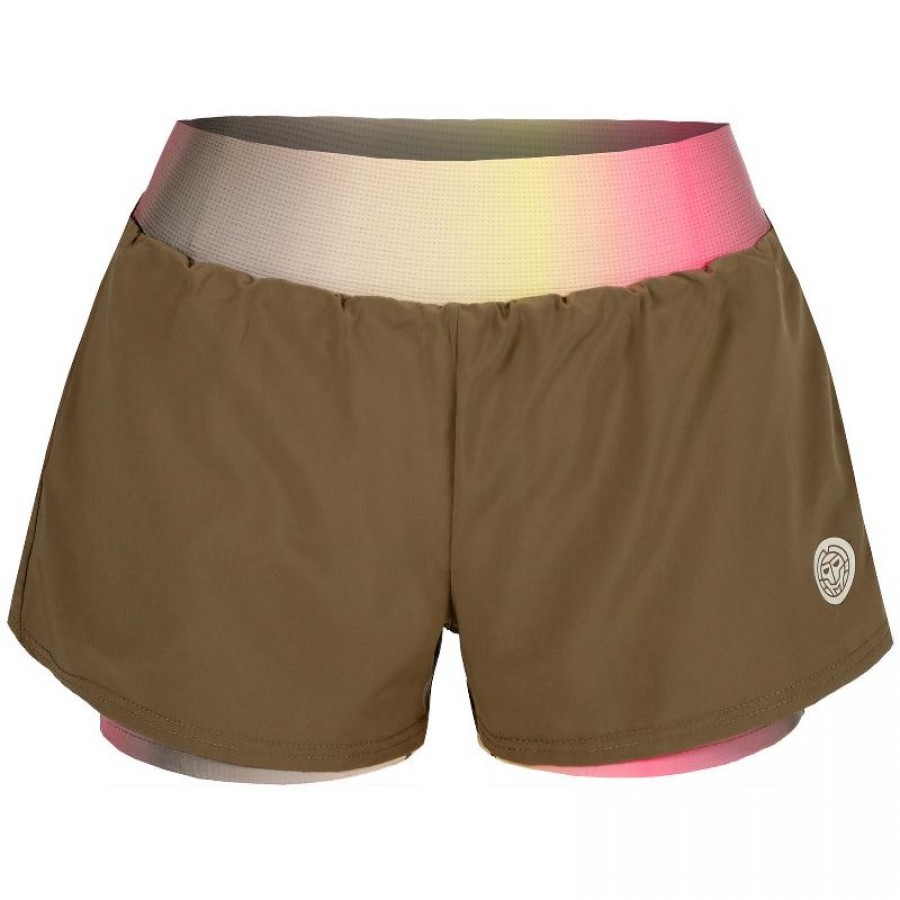 Pantaloncini Bidi Badu Spectrum Printed 2In1 Marron Amarillo Mujer  Offerta + Economico