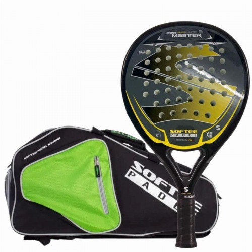 Pack Softee Pro Master Evolution Pagaia Gialla con Borsa per Racchette da Padel