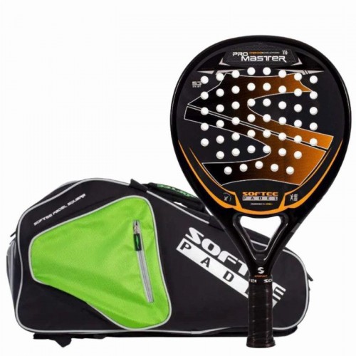Confezione Softee Pro Master Evolution Orange Paddle con borsa per racchette da padel