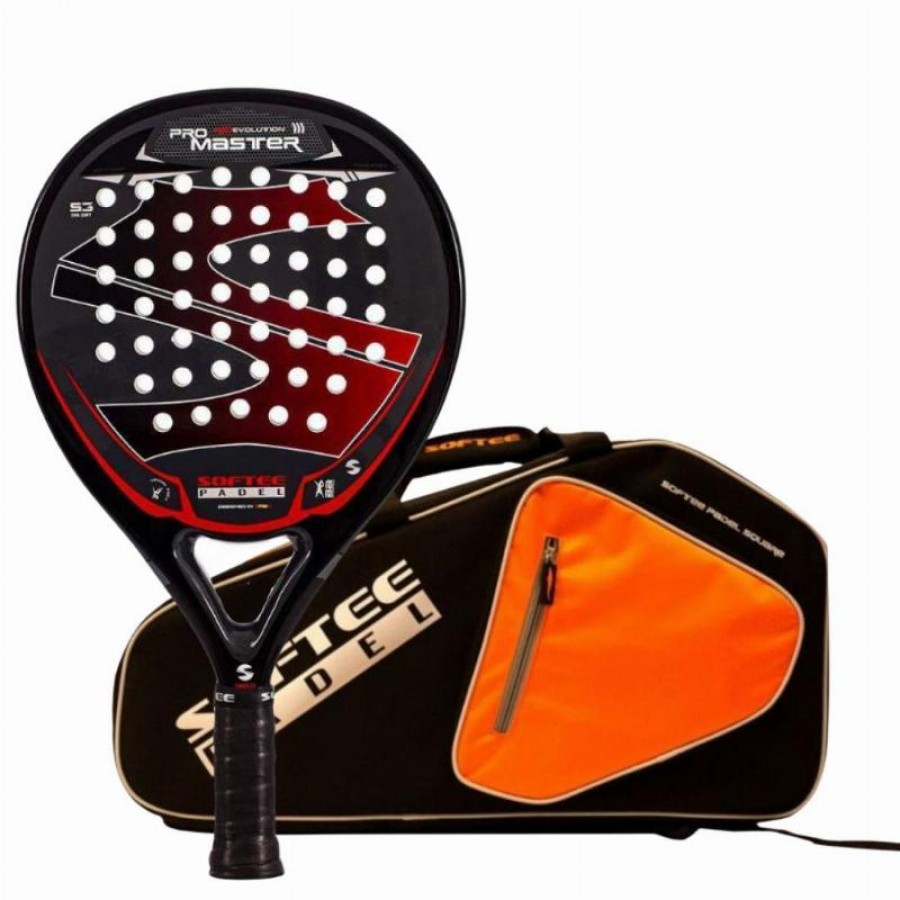 Confezione Softee Pro Master Evolution Red Paddle con borsa per racchette da padel