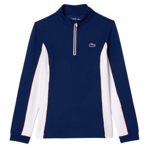 Lacoste Ultra Dry Blu Navy Bianco Felpa da donna