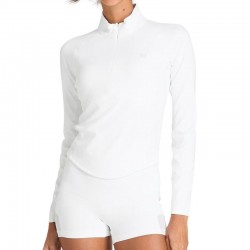 Sudadera Wilson Base Half Zip Blanco Mujer