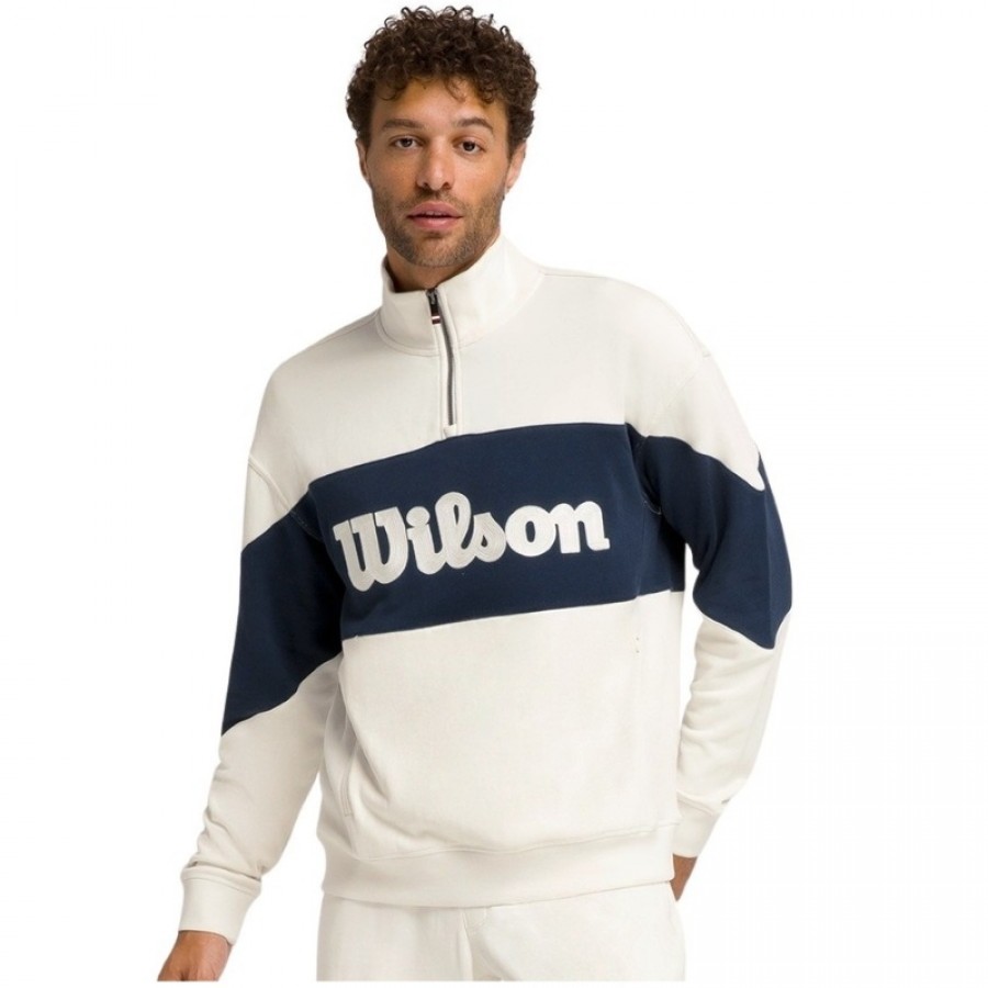 Sudadera Wilson Parkside Mezza Zip Blanco Beige  Offerta + Economico